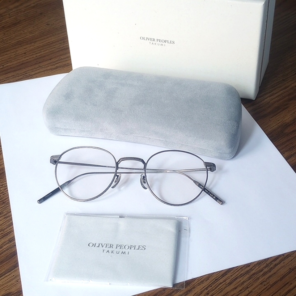 Oliver Peoples Takumi TK-1 OV1274T Titanium Eyeglasses Pewter Made in Japan